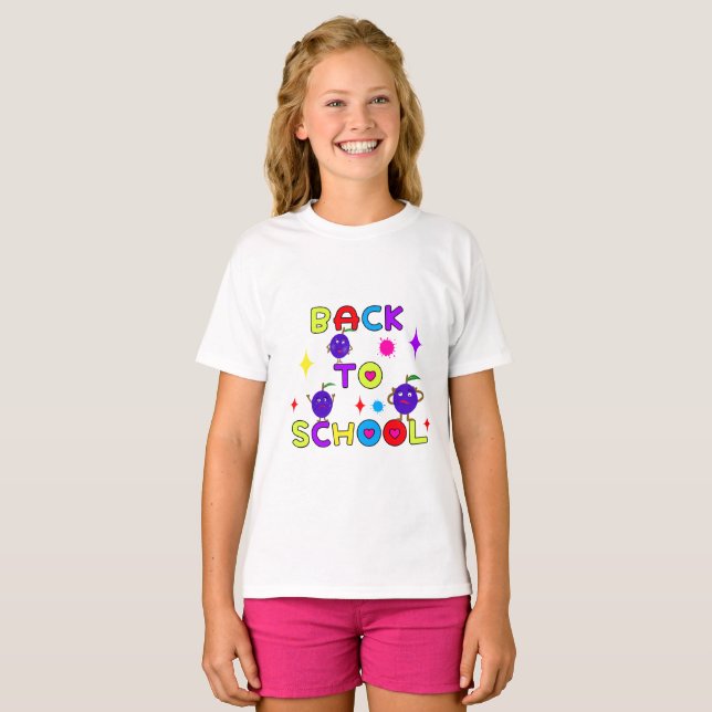 Lekliga plommon från back to school t shirt (Hel framsida)