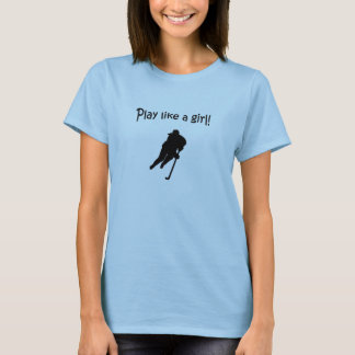 Leknågot liknande en flicka - hockey tee shirt