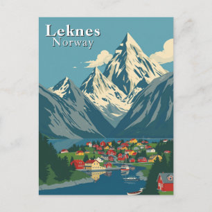 Leknes, Norge Fjällkonst Vykort