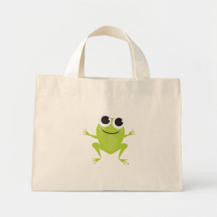 Lekning, jumpning, Grönt Frog Tote Bag Mini Tygkasse