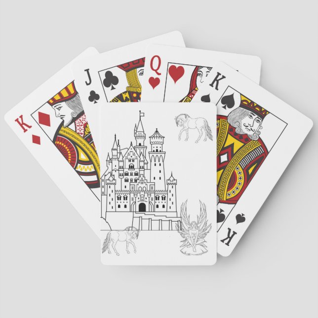 Lekortlek färgning slott casinokort (Baksidan)