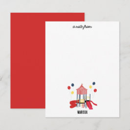 Lekplats Barn Pojkar Flickor Födelsedag Anpassat N Anteckningskort