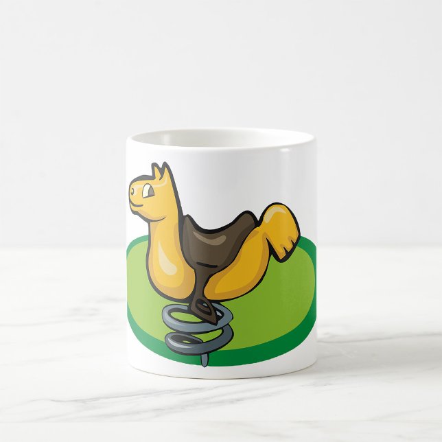 Lekplats Häst Gunghäst Ryttare Kaffemugg (Skapare uppladdad)