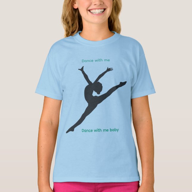 Lekplats T-shirt med dansare i blått (Framsida)