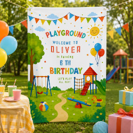 Lekplatsäventyr 6-års födelsedagsfest i parken