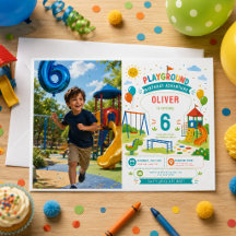 Lekplatsäventyr 6-års födelsedagsfest i parken