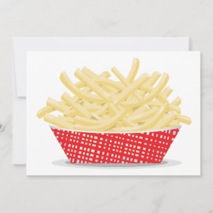 Lekra franska pommes frites Retro snabbmat Inbjudningar