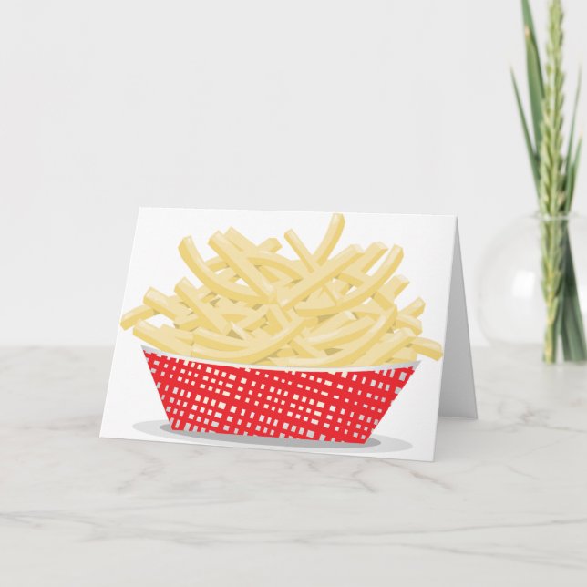 Lekra franska pommes frites Retro snabbmat  Kort (Framsida)