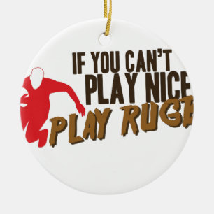 LekRugby Julgransprydnad Keramik