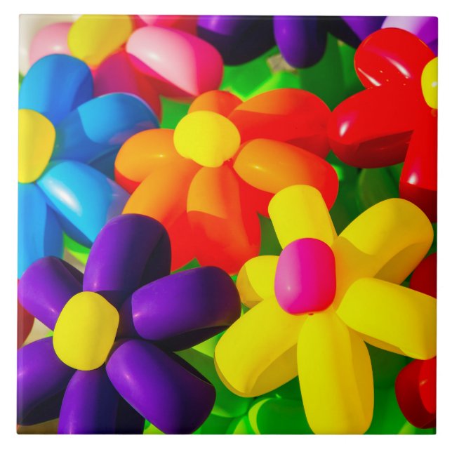 Leksak Ballonblommor Kakelplatta (Framsidan)