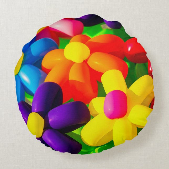 Leksak Ballonblommor Rund Kudde (Baksidan)
