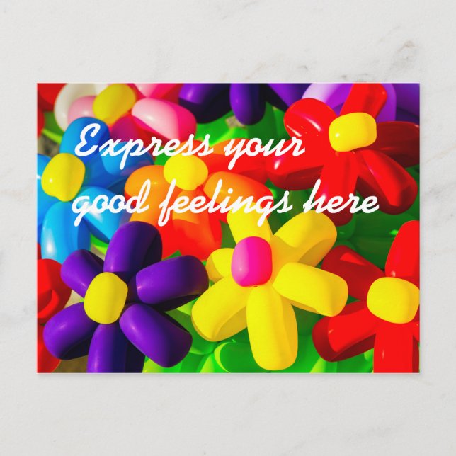 Leksak Ballonblommor Vykort (Framsida)