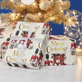 Leksak björn björnskinnsmössa och snöman presentpapper