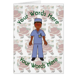 Leksak Black Male Doktor Anpassningsbar jul jul Hälsningskort