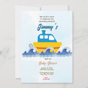 Leksak Boat Baby Shower Inbjudningar
