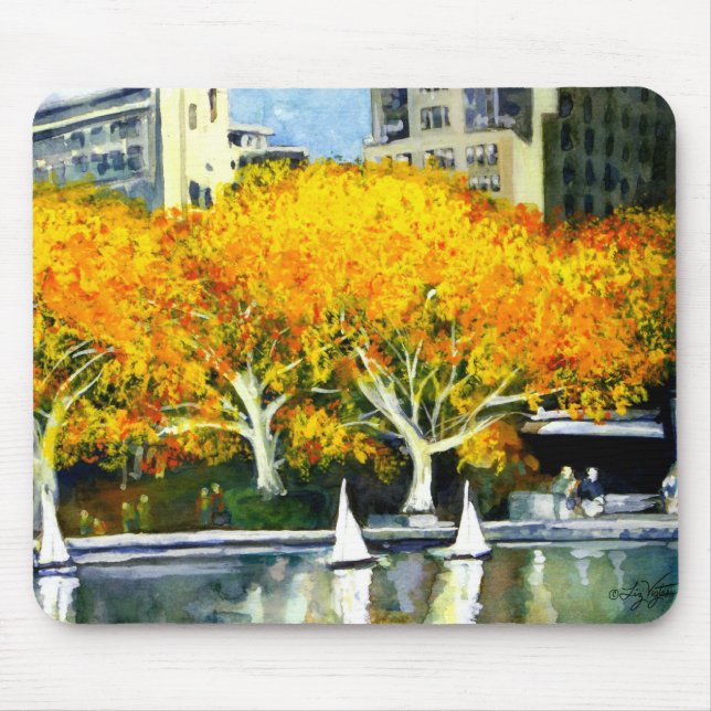Leksak Boats i Park Mousepad Musmatta (Framsidan)
