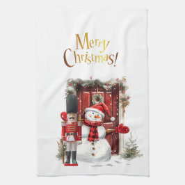 Leksak British Soldier Bearskin hat och Snögubbe Kökshandduk