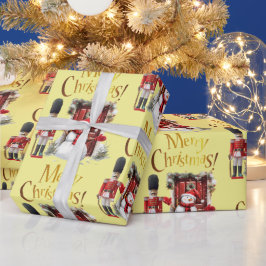 Leksak British Soldier Bearskin hat och Snögubbe Presentpapper