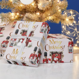 Leksak British Soldier Bearskin hat och Snögubbe Presentpapper