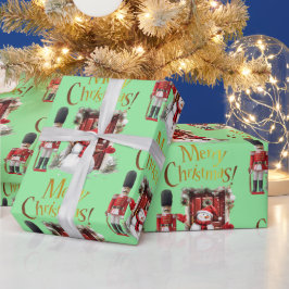 Leksak British Soldier Bearskin hat och Snögubbe Presentpapper