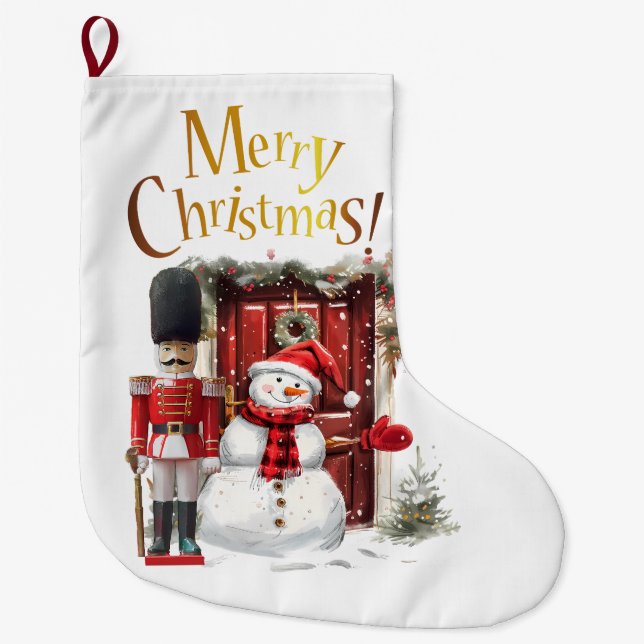 Leksak British Soldier Bearskin hat och Snögubbe Stor Julstrumpa (Framsidan)