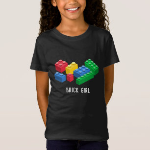 Leksak bygger tegelstenar färgstarka barn t shirt
