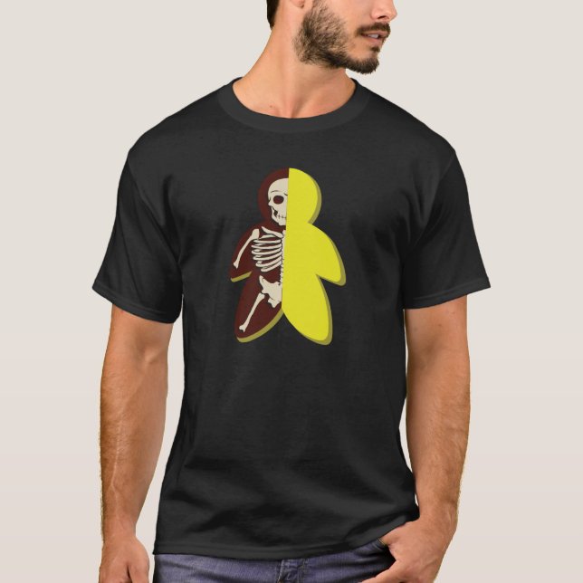 Leksak Figur Board Game Popple Skeleton Gult T Shirt (Framsida)