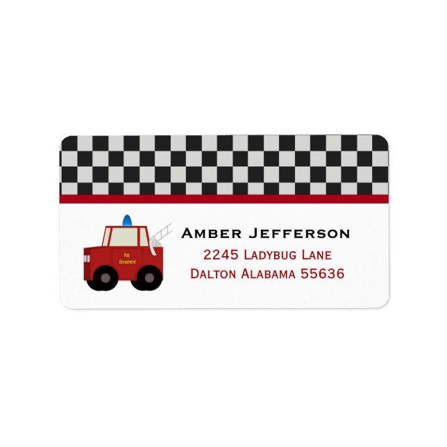 Leksak FirelångtradarAdressetiketter Adressetikett (Framsidan)