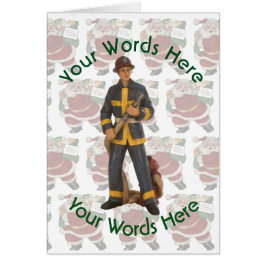 Leksak Fireman Anpassningsbar jul Hälsningskort