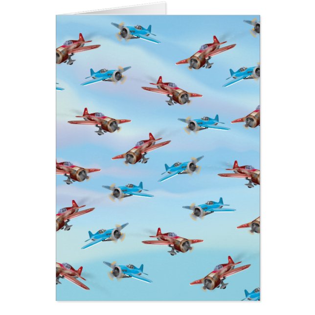 Leksak flygplan hälsningskort (Framsidan)