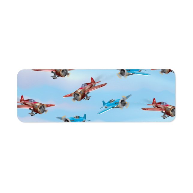 Leksak flygplan returadress etikett (Framsidan)