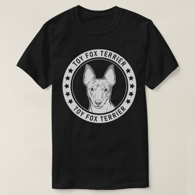 Leksak Fo Terrier Hund Porträtt T Shirt (Design framsida)