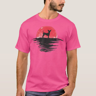 Leksak Fo Terrier japansk Sunset Retro Hund Red T Shirt