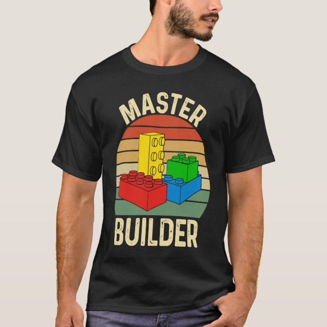 Leksak för Master Builder Bygger block T Shirt (Framsida)