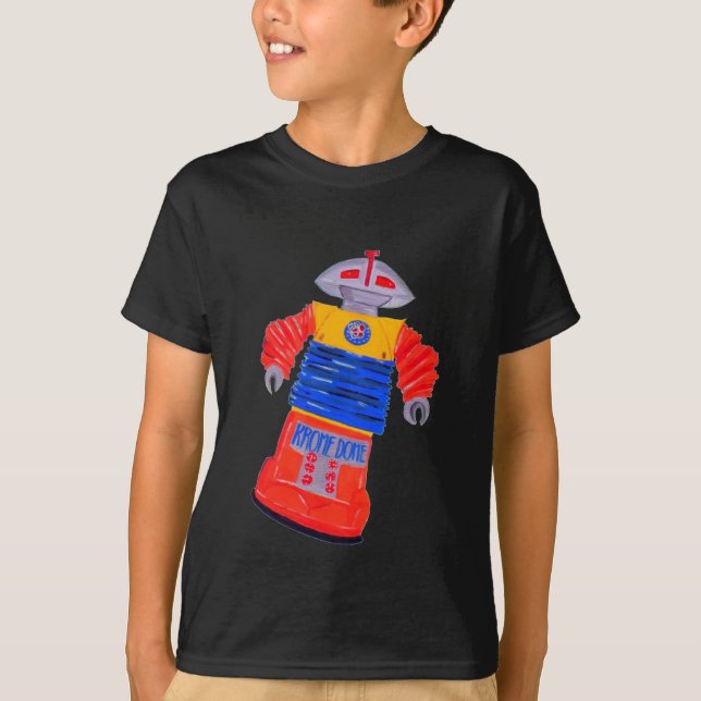 Leksak för utrymme för Krome kupolrobot T Shirt (Framsida)