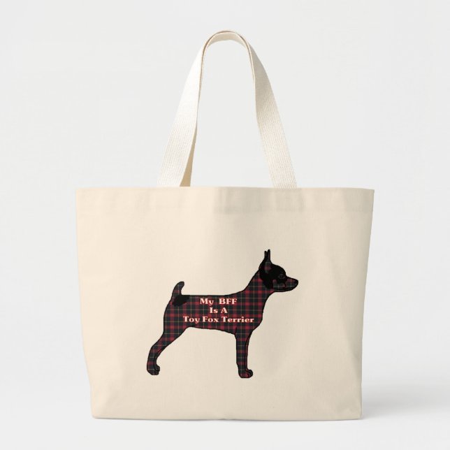 Leksak Fox Terrier BFF Tote Bag Jumbo Tygkasse (Framsidan)
