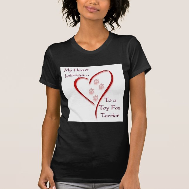 Leksak Fox Terrier Heart-Tillhör Tee (Framsida)