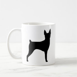 Leksak Fox Terrier Hund aveln Silhouettes Kaffemugg