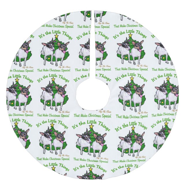 Leksak Fox Terrier-jul Julgransmatta Borstad Polyester (Framsidan)