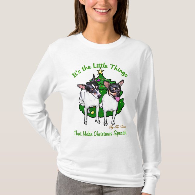 Leksak Fox Terrier-julklappar Tee (Framsida)