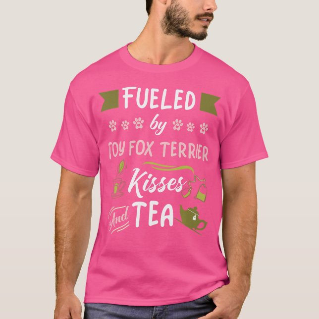 Leksak Fox Terrier Kisses och Tea T Shirt (Framsida)