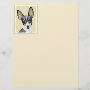 Leksak Fox Terrier-målning - Cute Original Hund Ar