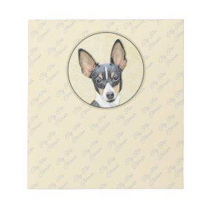 Leksak Fox Terrier-målning - Cute Original Hund Ar Anteckningsblock