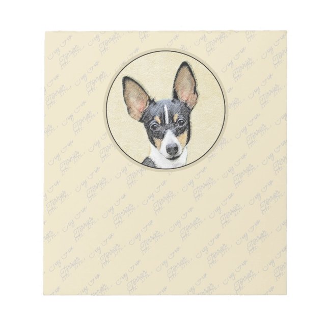 Leksak Fox Terrier-målning - Cute Original Hund Ar Anteckningsblock (Framsida)