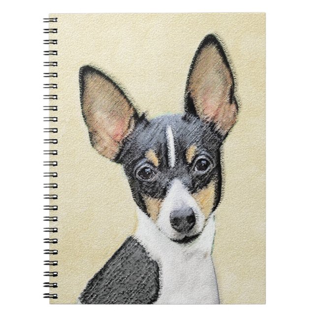 Leksak Fox Terrier-målning - Cute Original Hund Ar Anteckningsbok (Framsidan)
