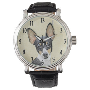 Leksak Fox Terrier-målning - Cute Original Hund Ar Armbandsur