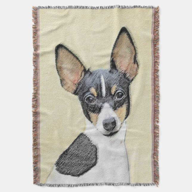 Leksak Fox Terrier-målning - Cute Original Hund Ar Filt (Framsidan Vertikal)