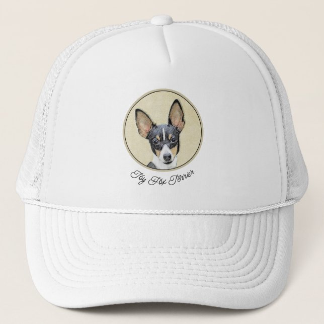 Leksak Fox Terrier-målning - Cute Original Hund Ar Keps (Framsida)