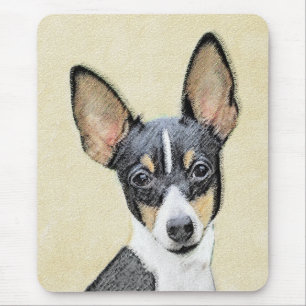 Leksak Fox Terrier-målning - Cute Original Hund Ar Musmatta