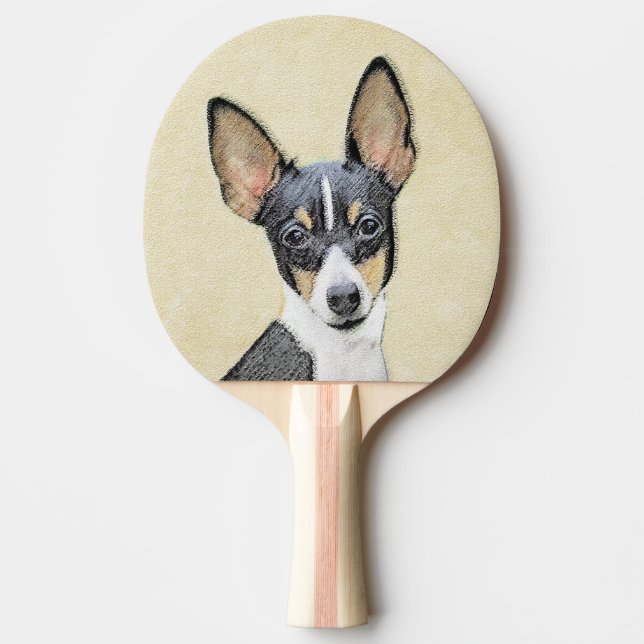 Leksak Fox Terrier-målning - Cute Original Hund Ar Pingisracket (Framsidan)